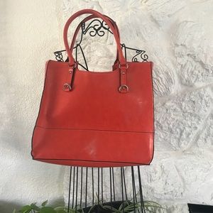 Large orange tote